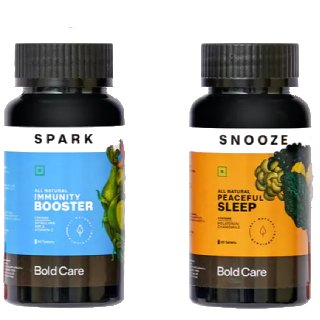 Flat 50% Off on Bold Care Spark & Snooze - Supplements for Better Sleep and Immunity